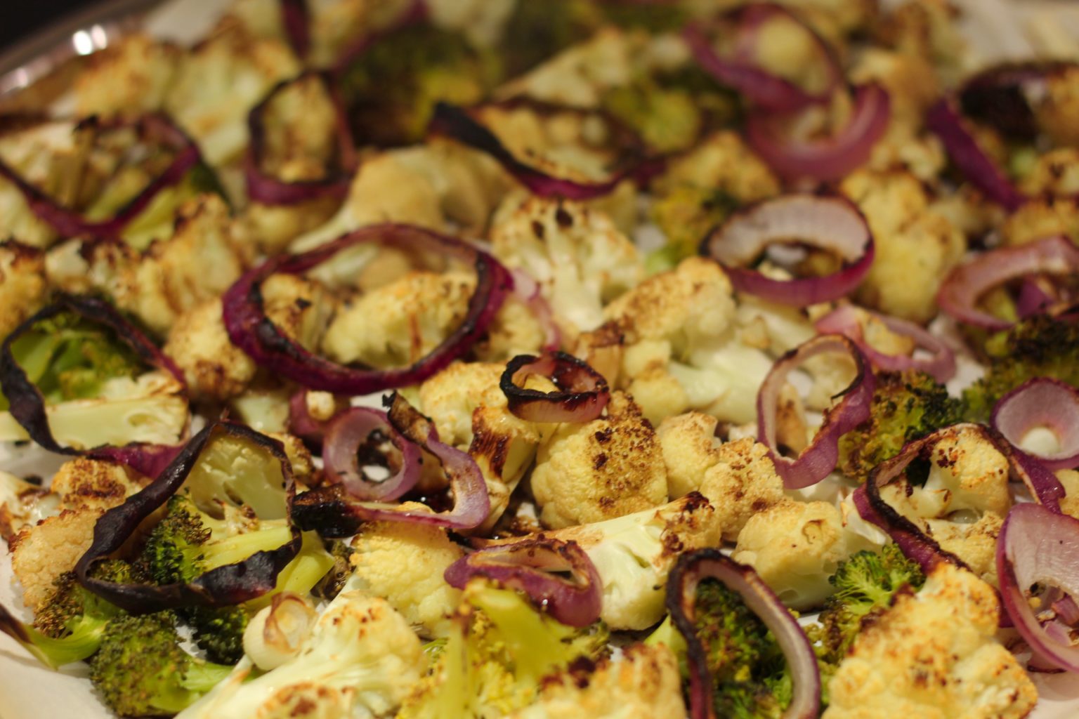 Roasted Cauliflower, Broccoli and Red Onion Springhouse Turtle